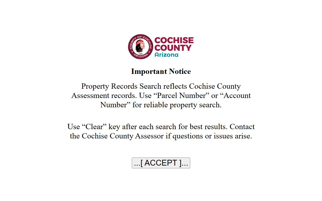 Cochise County property search for assessor records