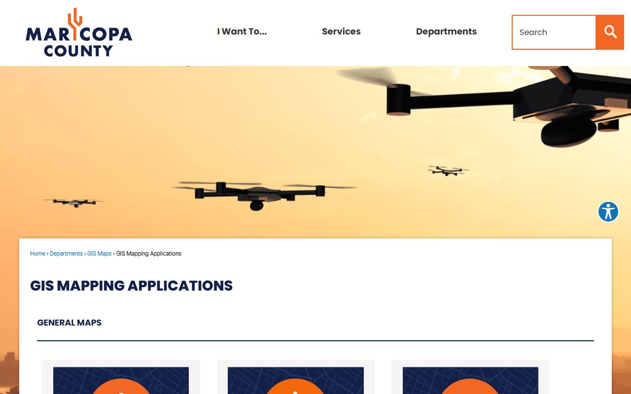 Maricopa County GIS mapping applications hub
