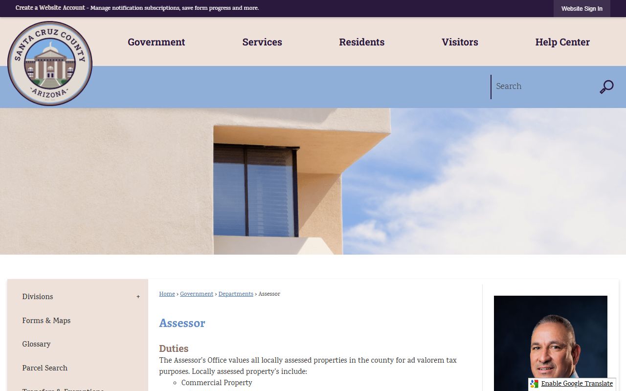 Santa Cruz County Assessor main page