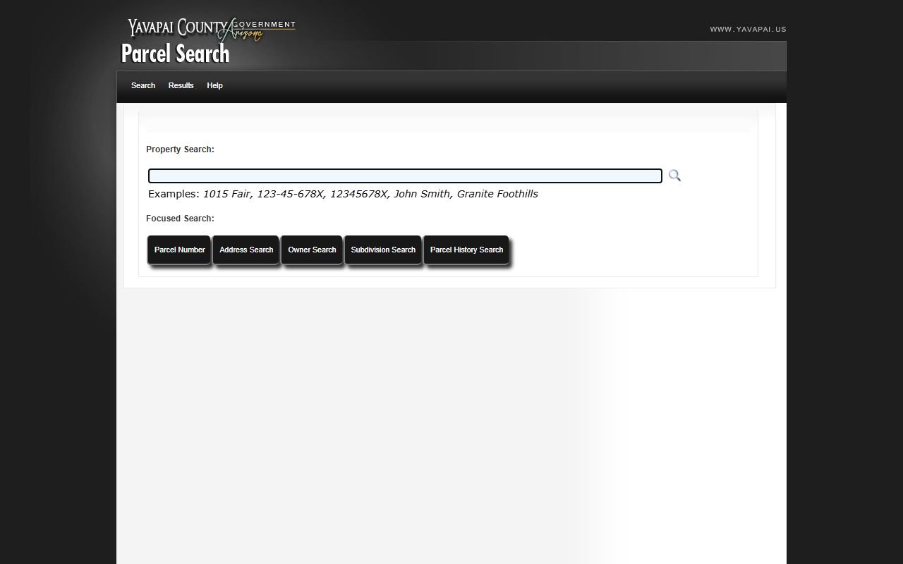 Yavapai County interactive map for property records